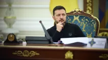 Президент Украины Владимир Зеленский во время заседания СНБО / Фото: Офис президента