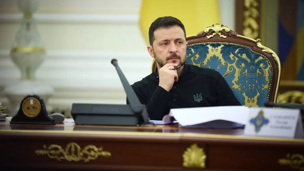 Президент Украины Владимир Зеленский во время заседания СНБО / Фото: Офис президента