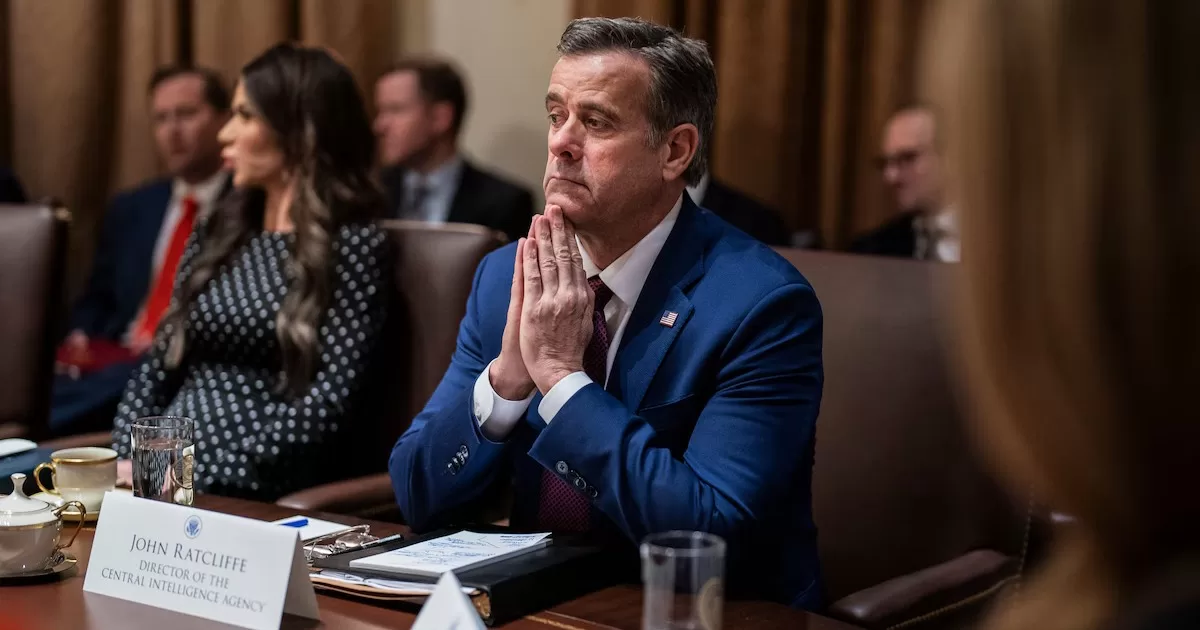 Директор ЦРУ Джон Ратклифф на заседании Кабинета министров / Фото The Washington Post