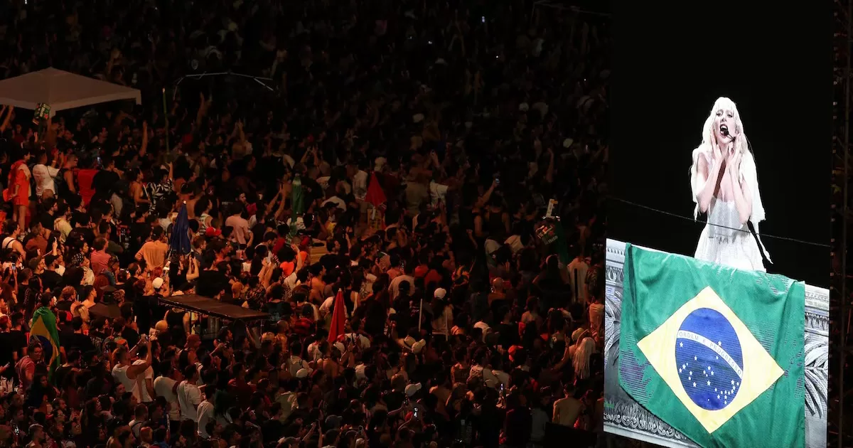 Зрители на концерте Леди Гаги на пляже Копакабана в Рио-де-Жанейро, Бразилия, 3 мая 2025 года / Фото Reuters