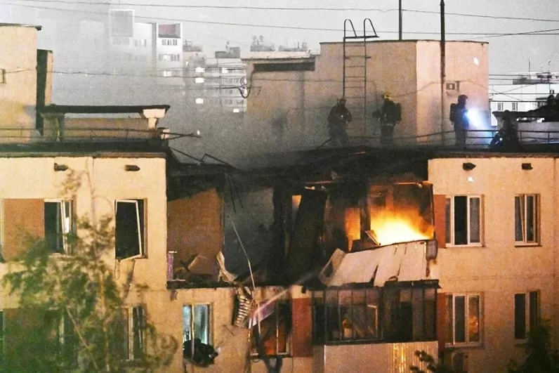 Пожежа в житловому будинку в Москві / Фото: РосЗМІ