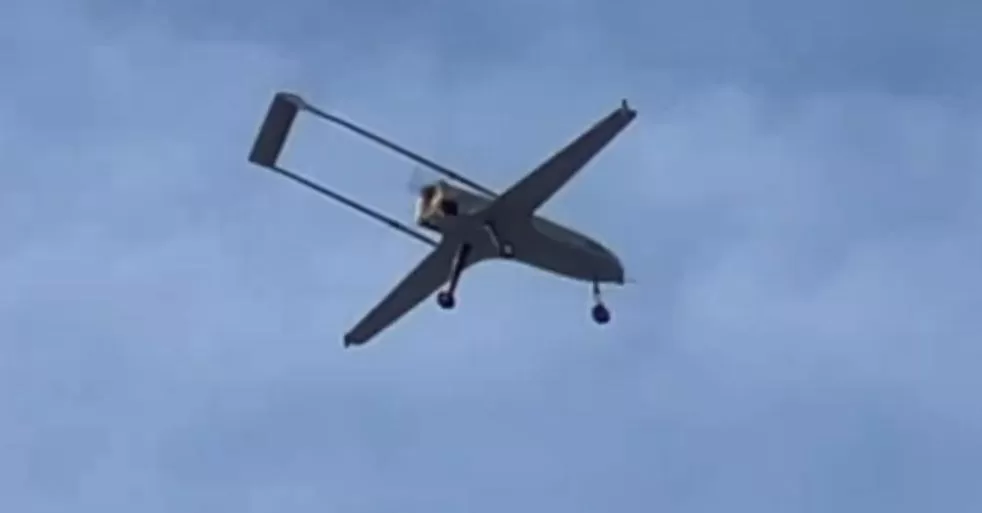 Український ударний дрон "Лютий" в небі над РФ / Кадр з відео