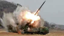 Северокорейская реактивная установка KN-09 / Фото: kcna.kp