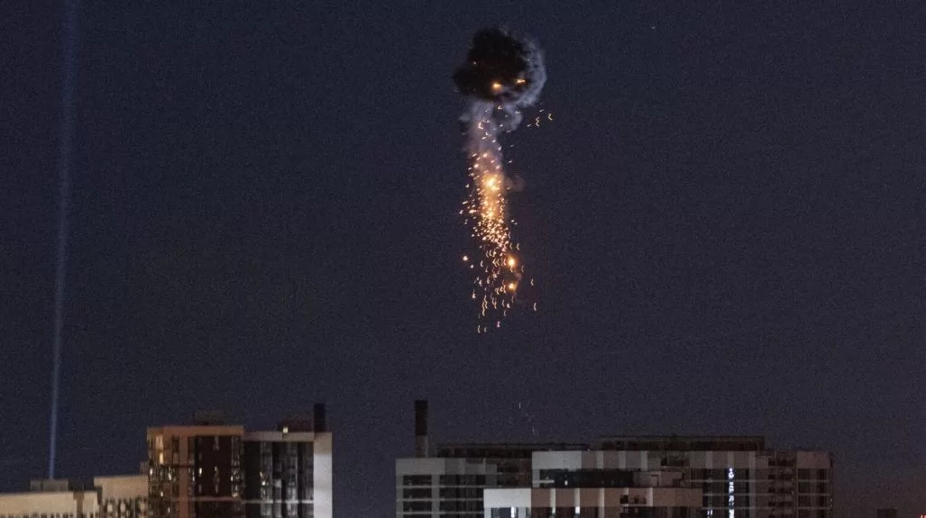 Сбитие воздушной цели над Киевом / Фото: AP