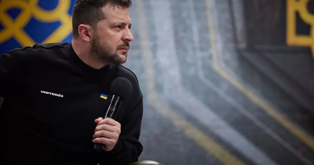Президент Украины Владимир Зеленский на пресс-конференции. Киев, 24 февраля 2023 / Фото Офис президента