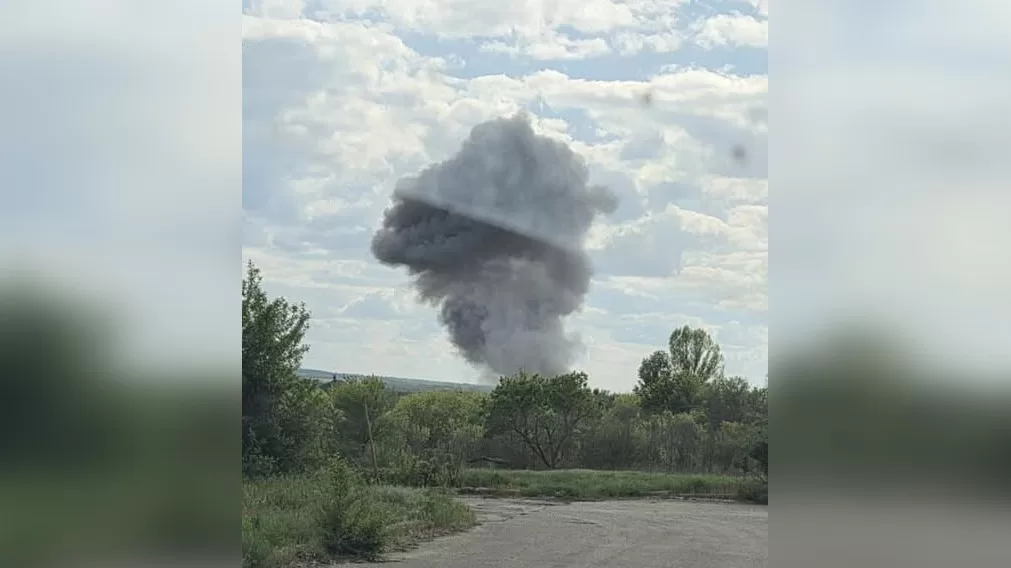 Дим після авіаудару на Харківщині / Фото: Андрій Канашевич, Facebook 