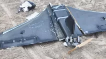 Downed Russian UAV with the inscription ‘There will be no truce’ on its wing / Photo: t.me/serhii_flash