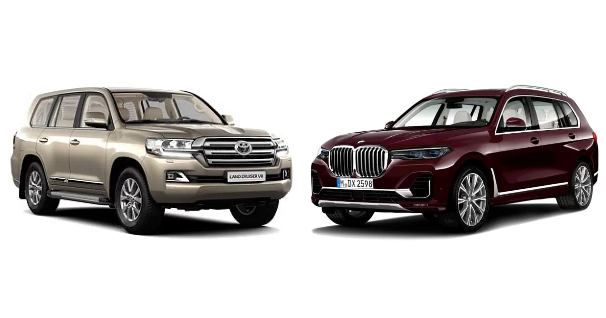 Toyota Land Cruiser 200 та BMW X7 xDrive / Фото иллюстративное: infocar.ua