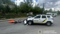 В Днепре в ДТП с участием полиции пострадал мотоциклист / Фото: Полиция города Днепра