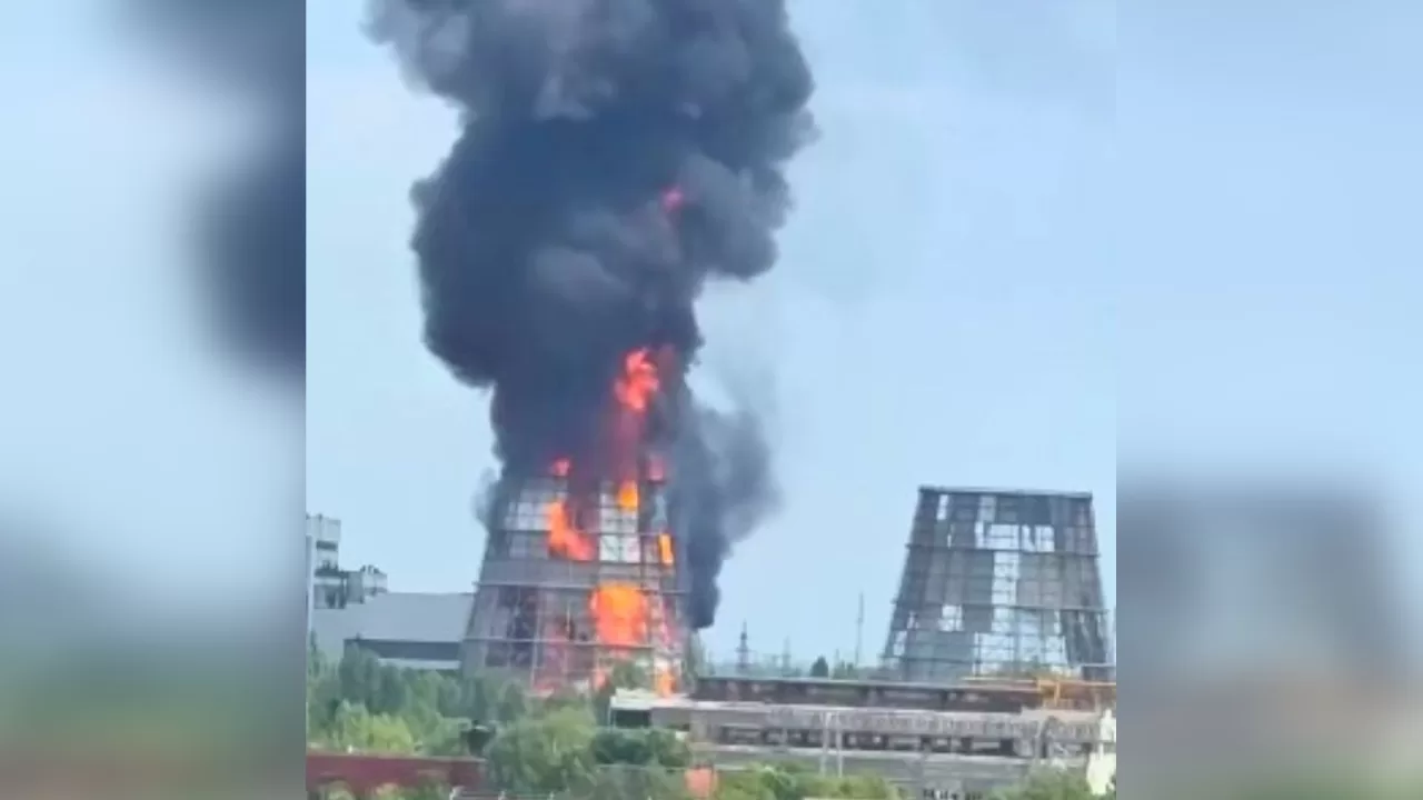 Пожежа на Білоцерківській ТЕЦ / Фото: Krokus TV