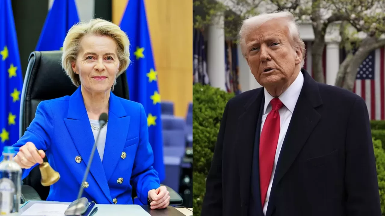 European Commission President Ursula von der Leyen and US President Donald Trump / Photo by AP