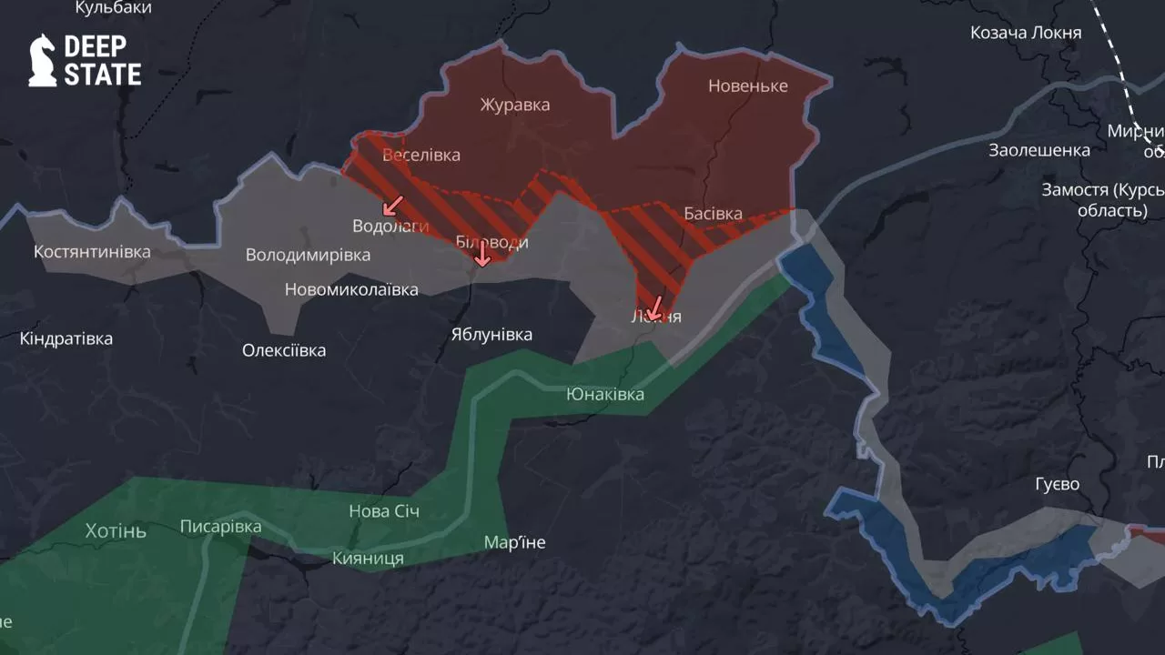 Просування ворога на Сумщині / Карта DeepState