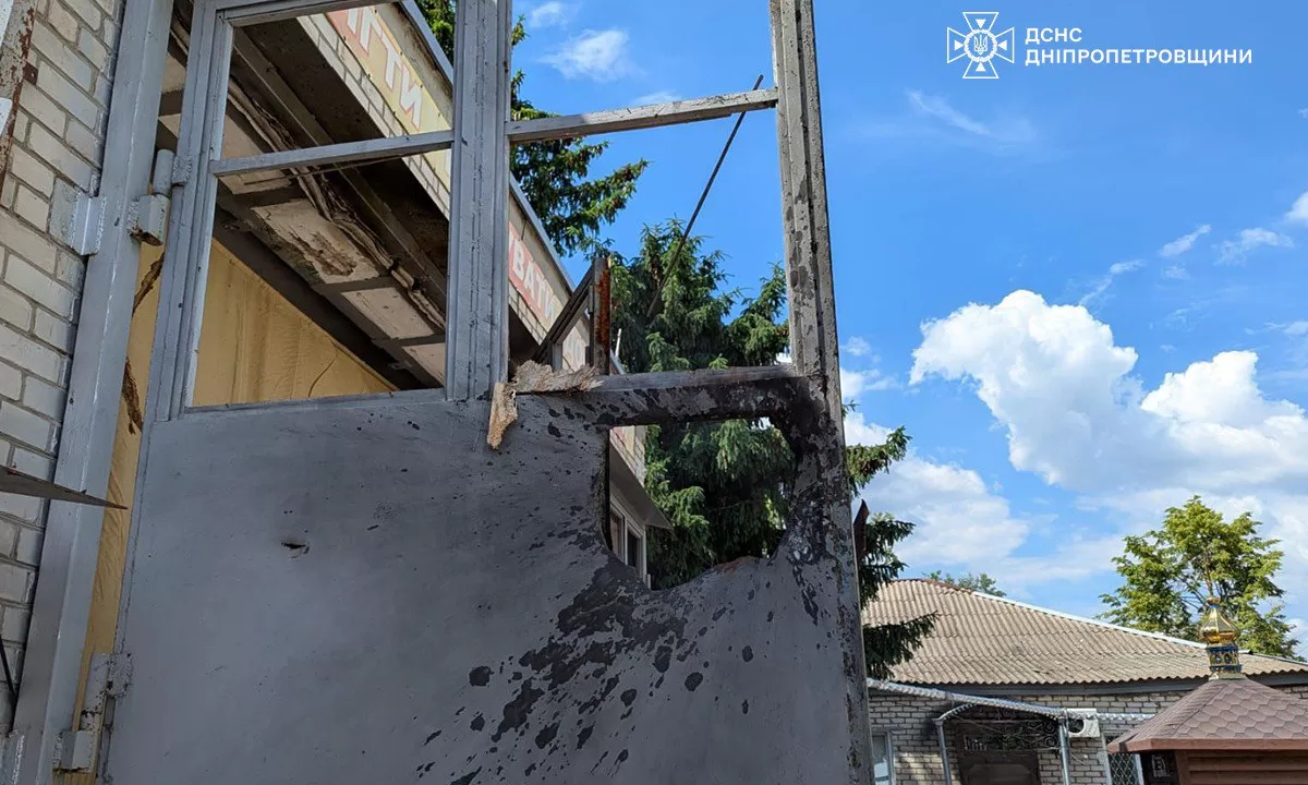 Пошкоджена пожежна частина на Дніпропетровщині / Фото: ДСНС