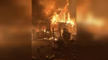 Пожежа в Чернігові після атаки дронів / Фото: Дмитро Брижинський