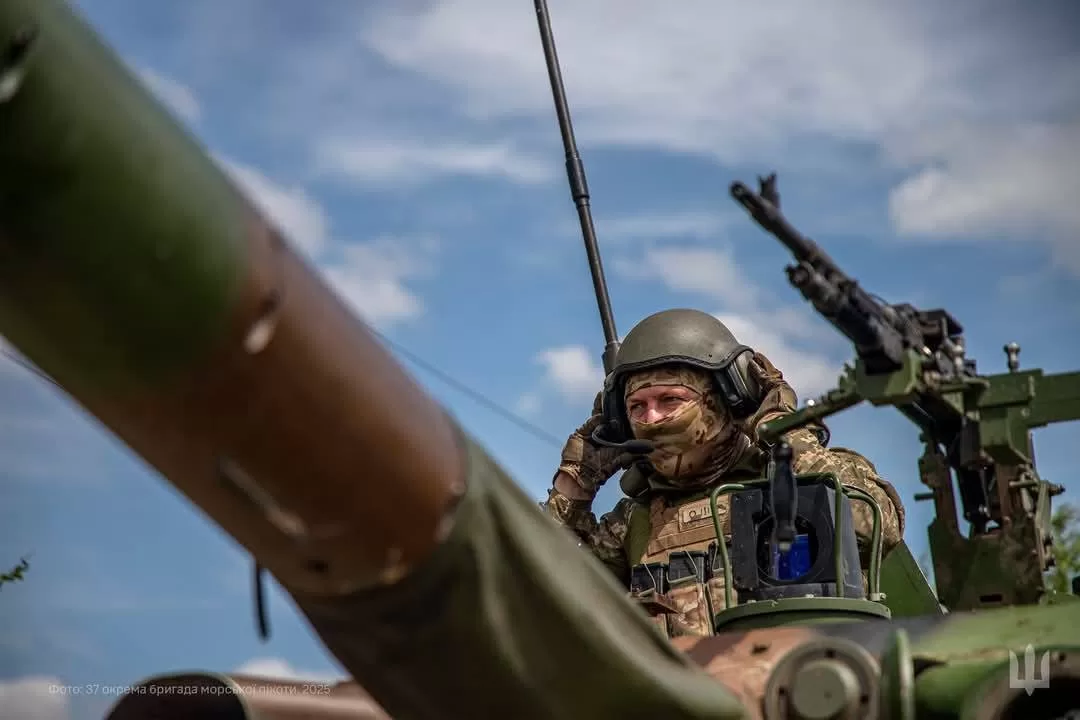 Ukrainian soldier from the 37th Separate Marine Brigade on a combat vehicle / Photo: General Staff of the Armed Forces of Ukraine