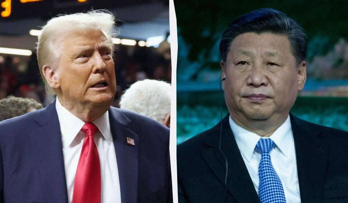 Президент США Дональд Трамп и лидер КНР Си Цзиньпин / Коллаж УНИАН