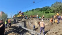 Railroad section damaged in Kyiv region as a result of attack / Photo: Ukrzaliznytsia