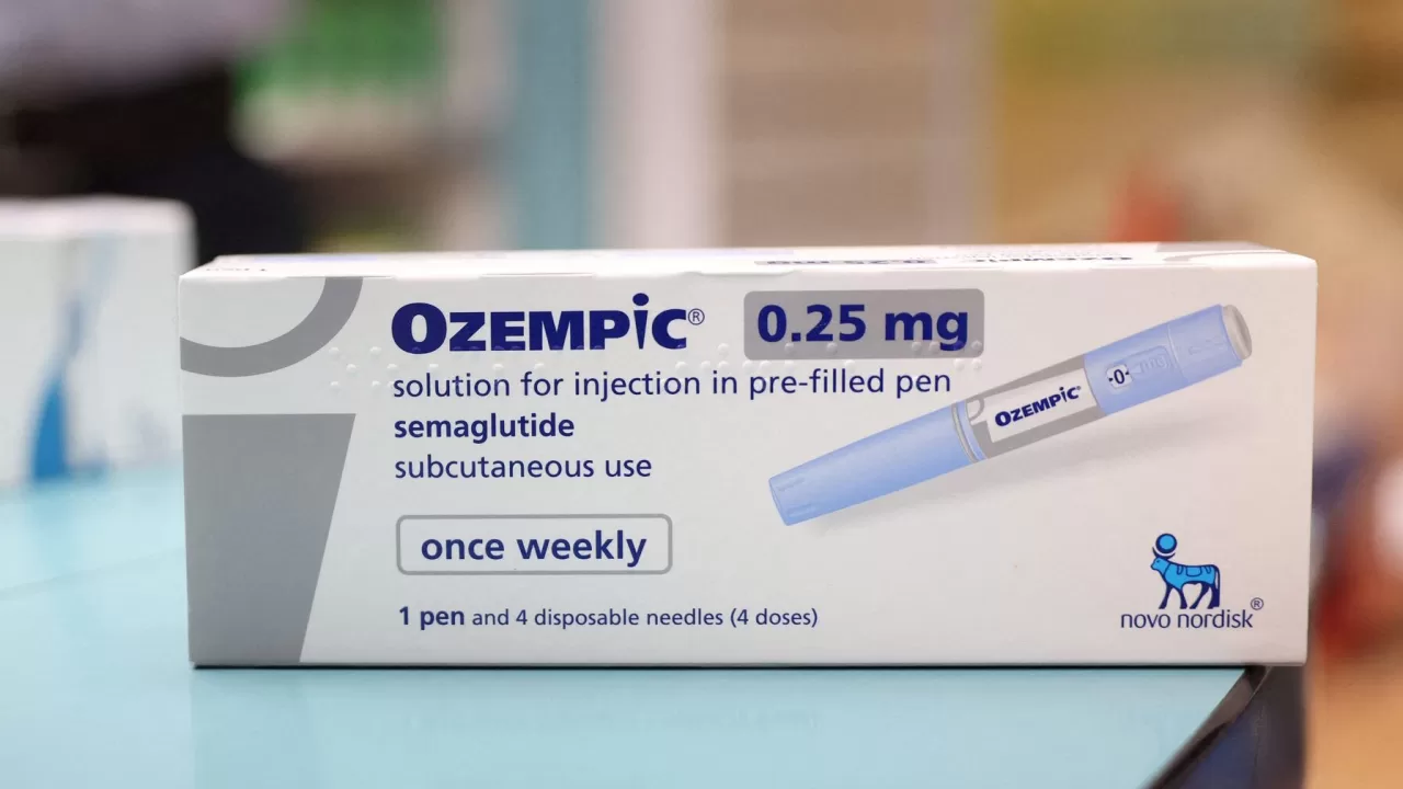 Коробка з препаратом Ozempic виробництва Novo Nordisk в аптеці в Лондоні, 8 березня 2024 / Фото Reuetrs