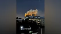 Novomoskovsk, Tula region, the chemical plant NAK Azot is on fire. 8 June 2025 / Photo from X @by_Ukraine