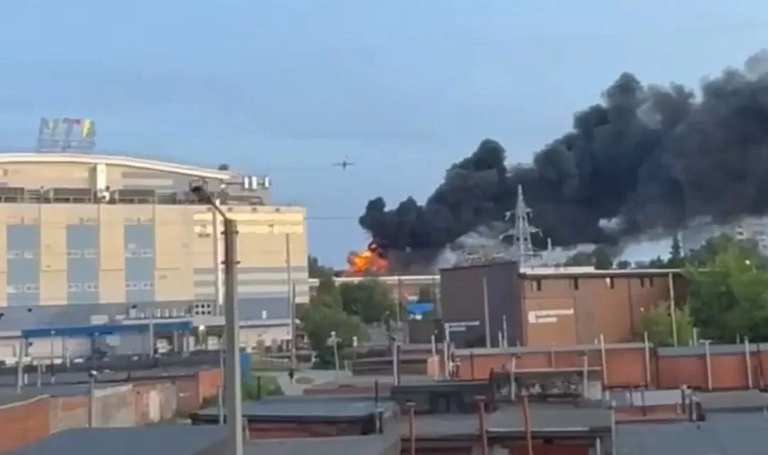 A UAV attacks a plant in Cheboksary / Still from the video