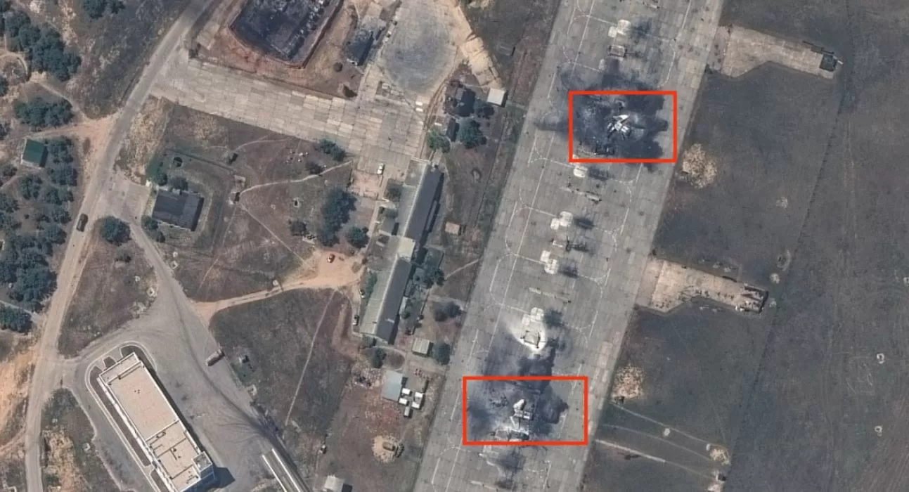 Ukrainian defence forces strike at Russian Savasleyka airfield