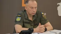 Oleksandr Syrskyi at a meeting on countering strike UAVs / Photo from Telegram @osirskiy