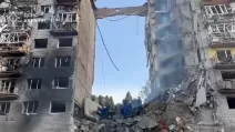 Destroyed high-rise building in Kyiv on June 17 / Screenshot