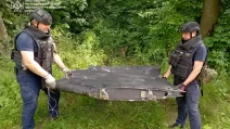 Обезвреживание боевой части российского дрона / Фото: ГСЧС