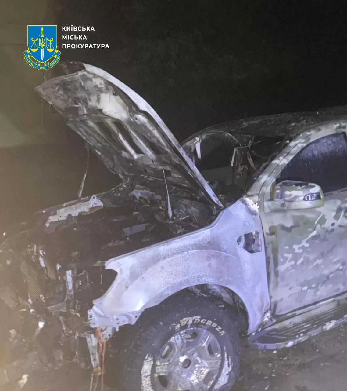 Затримання підозрюваного у підпалі авто військового