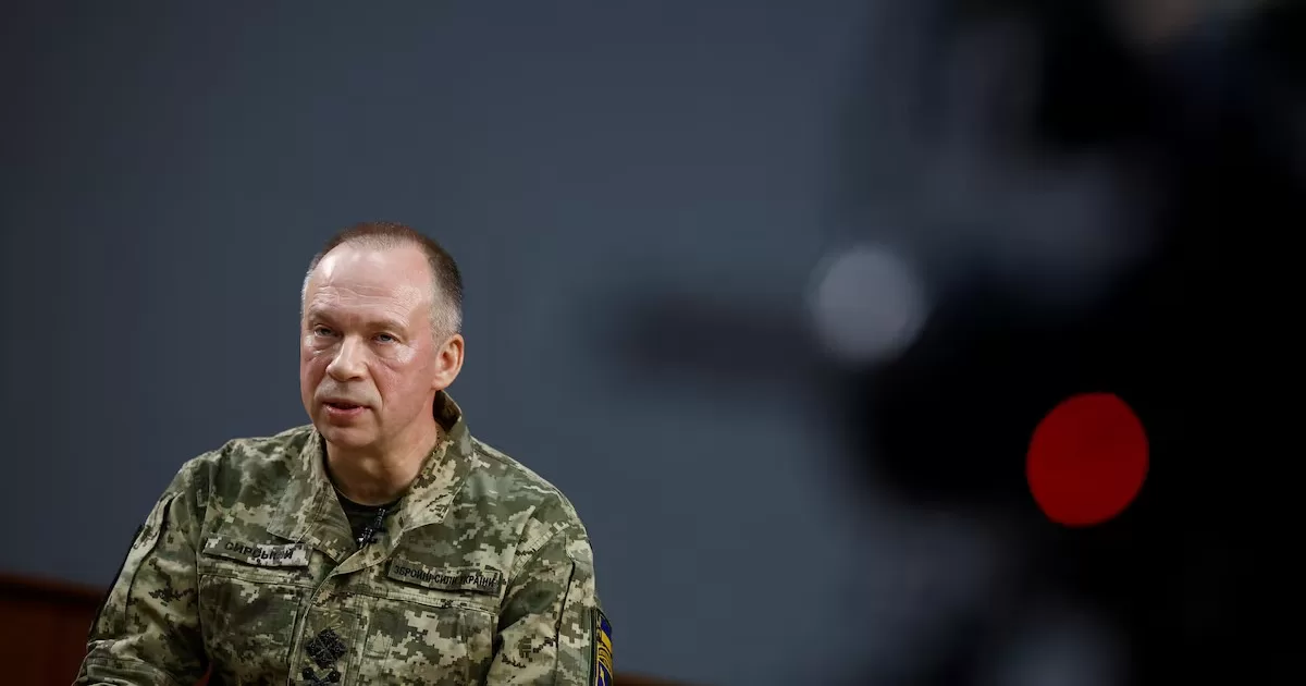 Олександр Сирський дає інтерв'ю з Reuters, 12 січня 2024 року / Фото Reuters