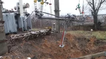 A destroyed power facility in the Kupiansk district. March 2025. Illustrative photo / Photo by Kharkivoblenergo