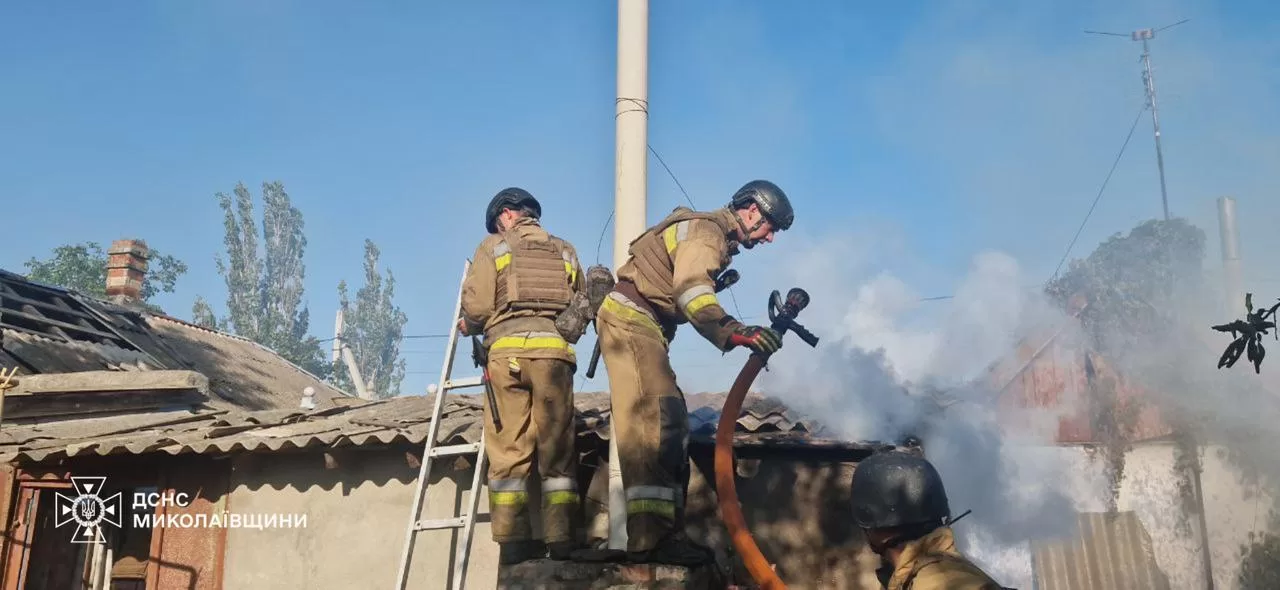 Пожежі після обстрілу Очакова