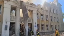 Последствия ракетного удара по лицею в Одесской области / Скриншот