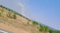 Дым на территории воинской части в РФ / Фото: Соцсети
