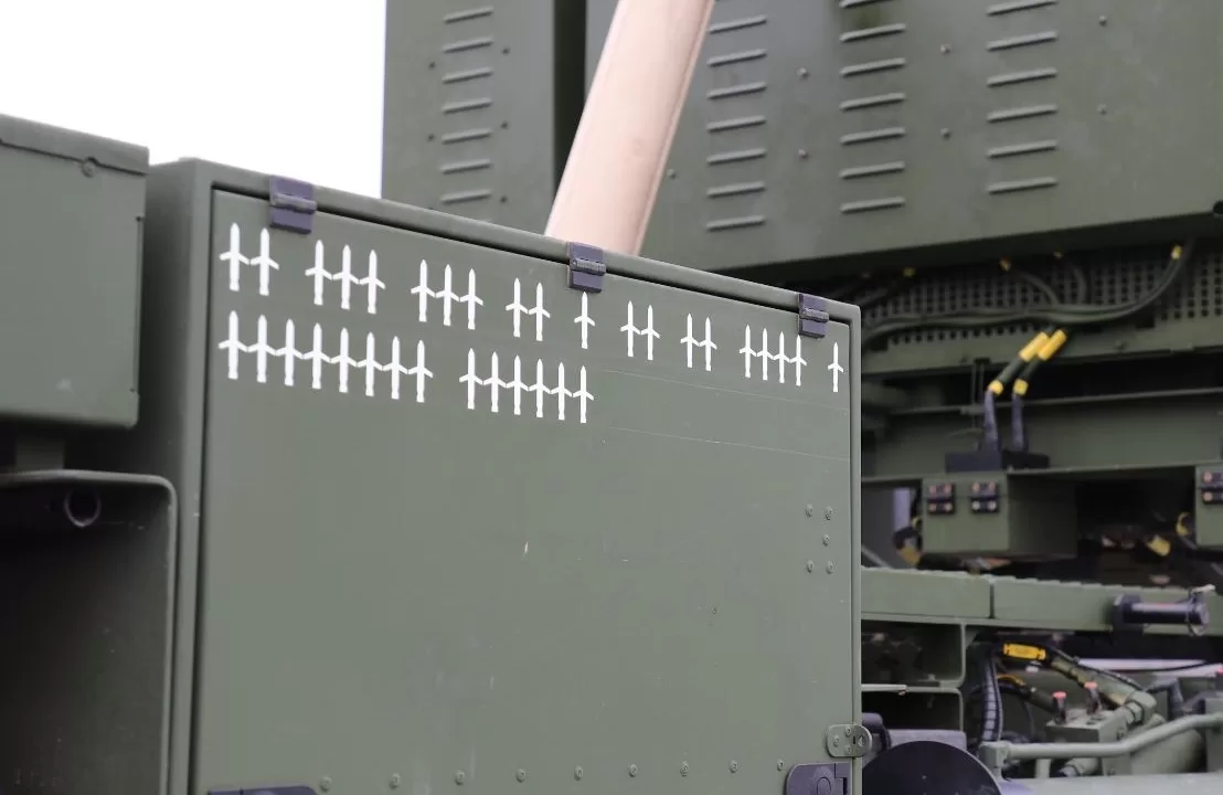 Markings of downed rockets on the IRIS-T air defence missile system launcher / Photo: Air Command ‘West’