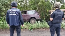 Вражеский дрон атаковал автомобиль в Харьковской области / Фото Харьковская областная прокуратура