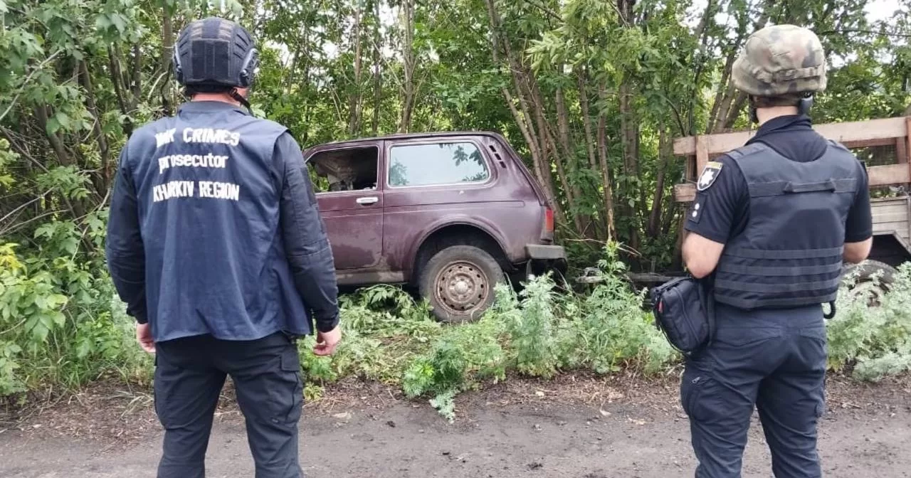 Вражеский дрон атаковал автомобиль в Харьковской области / Фото Харьковская областная прокуратура