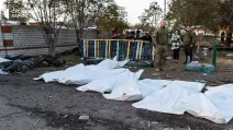 59 человек погибли в результате удара по Грозе в Купянском районе Харьковской области 5 октября 2023 года / Фото Суспільне Харків