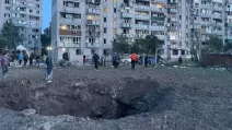 A huge crater in Smila, Cherkasy region, after a night attack by the Russian Federation / Photo from social media