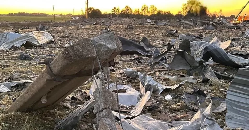 Power lines damaged by an explosion in the village of Berezyna / Photo from Facebook Zhytomyroblenergo