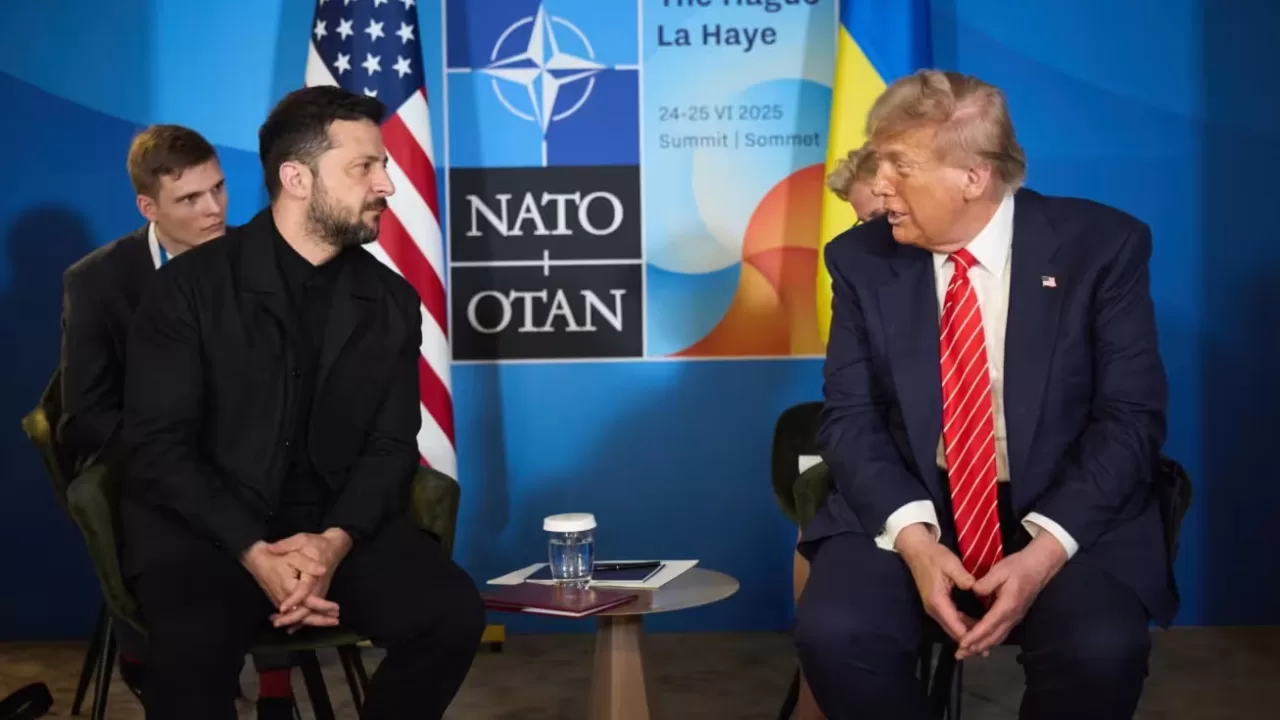 Президент Украины Владимир Зеленский встречается с Дональдом Трампом в Гааге во время саммита НАТО в Гааге / Фото Офис президента