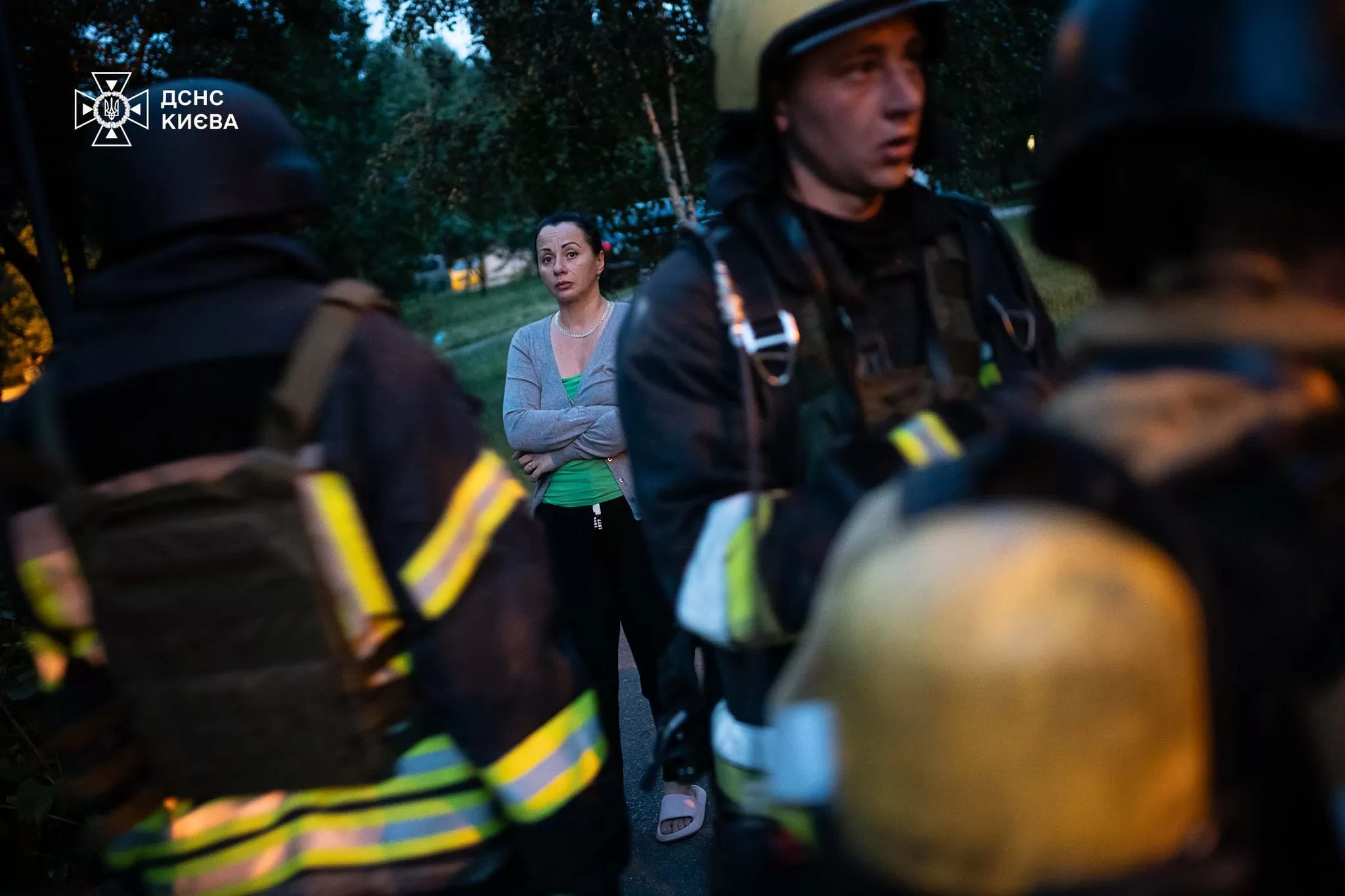 Пожежа після обстрілу Києва
