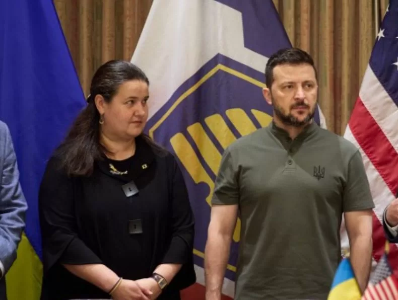 Президент Володимир Зеленський та посол України в США Оксана Маркарова / Фото: ОП