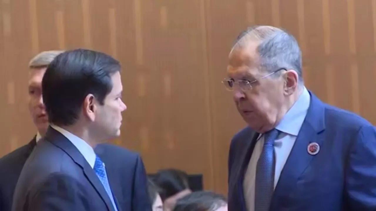 Глава МИД России Сергей Лавров и государственный секретарь США Марко Рубио / Кадр из видео
