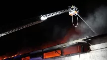 Пожар после обстрела Николаева 14 июля / Фото: ГСЧС