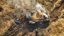Уничтожен российский танк / Фото: Генеральный штаб ВСУ