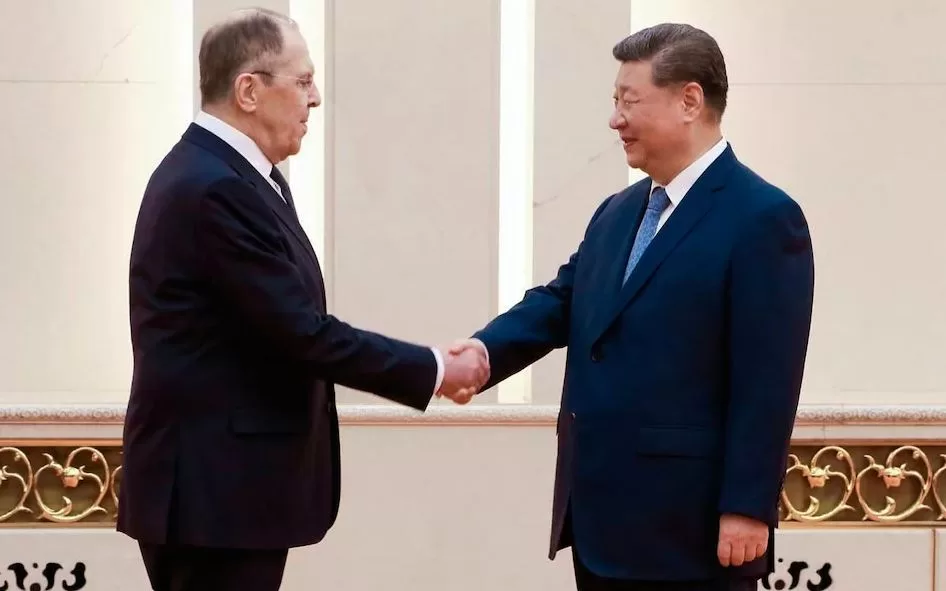 Міністр закордонних справ РФ Сергій Лавров та голова КНР Сі Цзіньпін / Фото: МЗС РФ