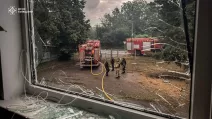 Rescuers at the scene of the crash in the Kyiv region / Photo: State Emergency Service