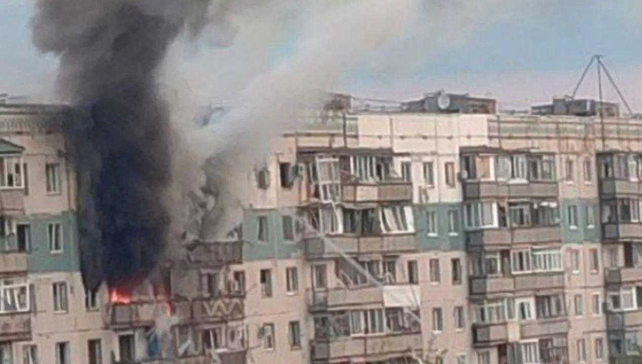 Fire in a high-rise building in Kramatorsk / Photo from social media