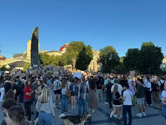 Митинг против законопроекта №12414 во Львове / Фото: hromadske